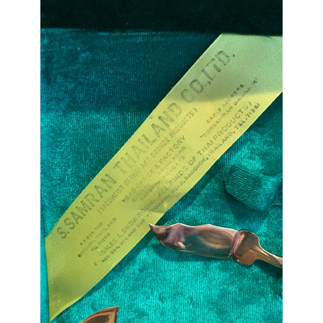 1960's Siam Thailand Rosewood & Brass Flatware Set - 132 Pcs. For Sale - Image 12 of 12