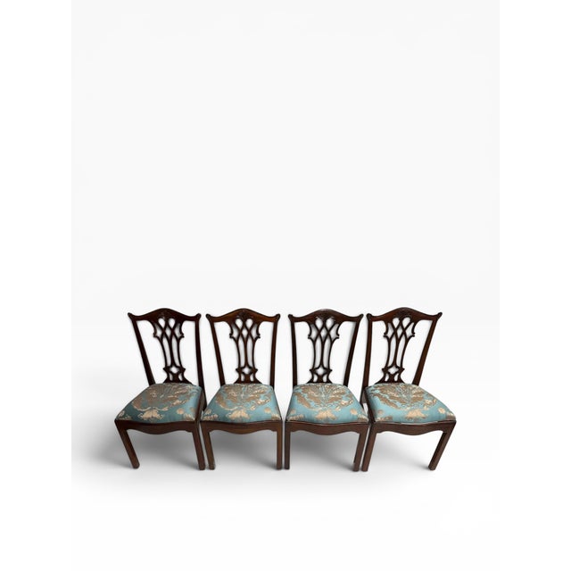 2000 - 2009 Maitland - Smith Reupholstered Dining Chairs- Set of 4 For Sale - Image 5 of 13
