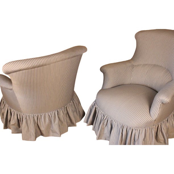 Pair of French Napoleon III Chairs C. 1860 For Sale - Image 4 of 5