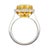 2010s Gia Certified 3.32 Carat Fancy Intense Yellow Heart Cut Diamond Engagement Ring Size 6 For Sale - Image 5 of 8