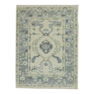 Oriental Hand Knotted Rug Turkish Oushak 2'1" x 2'9" For Sale