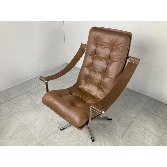 Set of Mid-Century Lounge Chair and Ottoman attributed to Geoffrey Harcourt, 1960s For Sale - Image 14 of 17