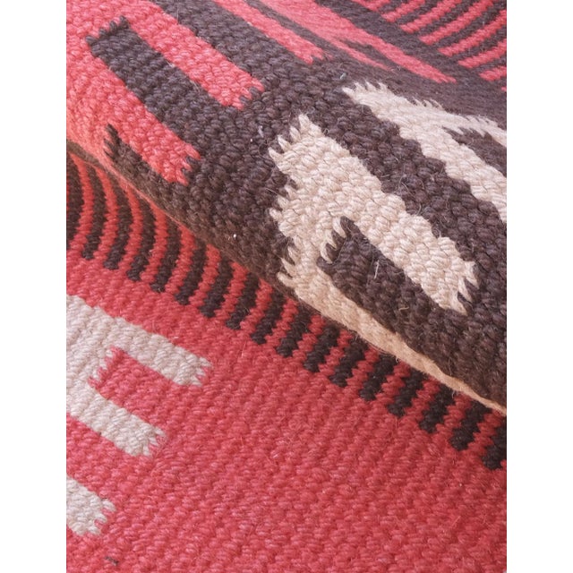 Red Vintage Czechoslovakia Kilim Rug - 4.6 X 2.2 Ft For Sale - Image 8 of 8