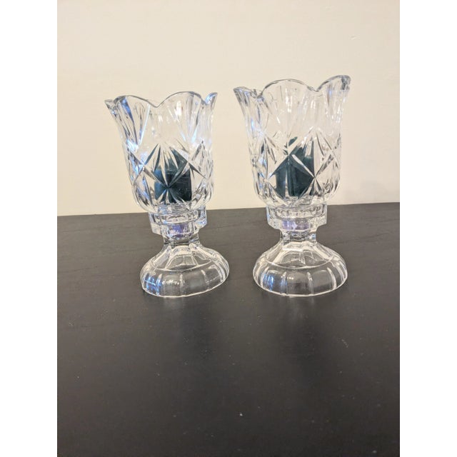 Vintage Godinger Shannon Crystal Mini Hurricane Candle Holders For Sale In Saint Louis - Image 6 of 6