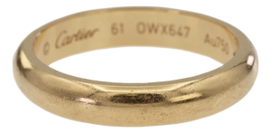 18k 750 Solid Yellow Gold Cartier Band Ring, Size 9.5