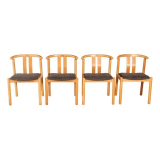 Mid-Century Danish Oak Dining Chairs by Hans J. Frydendal for Boltinge, 1970s, Set of 4 For Sale