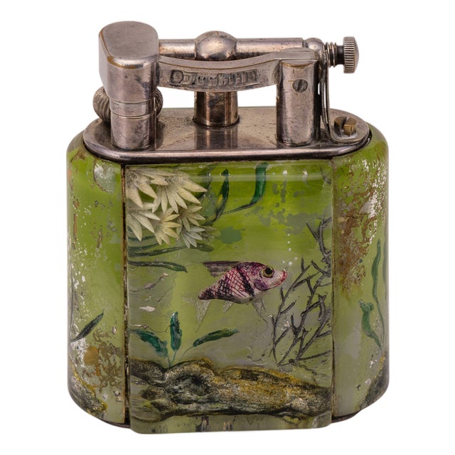 Vintage Tropical Baby Aquarium Table Lighter from Dunhill, 1950s For Sale