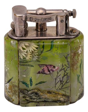 Vintage Tropical Baby Aquarium Table Lighter from Dunhill, 1950s
