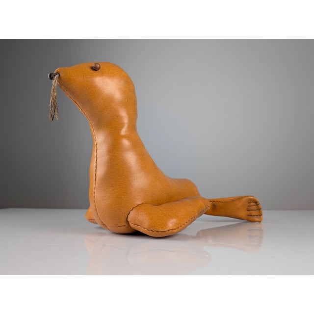 Vintage Leather Seal Decorative Sculpture, 1970s For Sale - Image 9 of 9