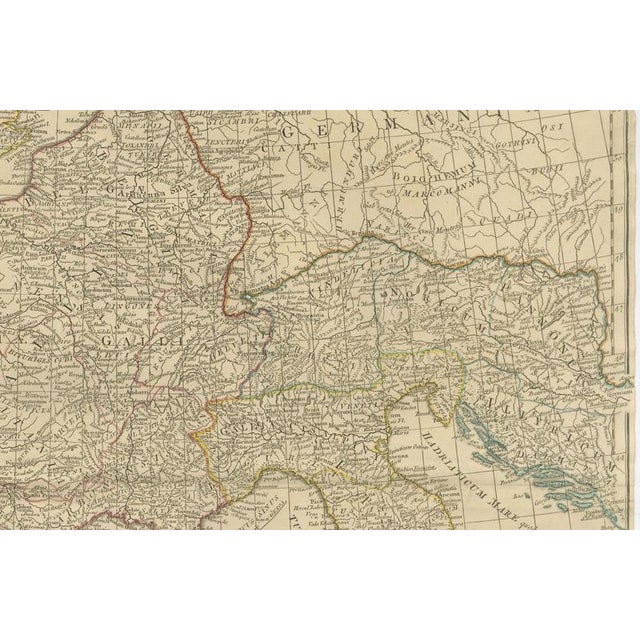 Gold Antique Roman Empire Map, 1818 For Sale - Image 8 of 10