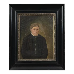 Antique 18th C. Portrait of a Colonial Man in Suit, Framed (Oil on Canvas)
