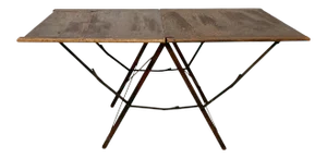 Antique Folding Oak Wood Hatherley Table with Easel Legs