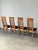 Brown Set of 6 Milo Baughman Style Cane Back Burl Dining Chairs by Lane, 1970s For Sale - Image 8 of 18