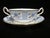 Traditional Royal Crown Derby Bone China Flower Mandarin Blue Cream Soup Bowl Cup & Saucer For Sale - Image 3 of 7