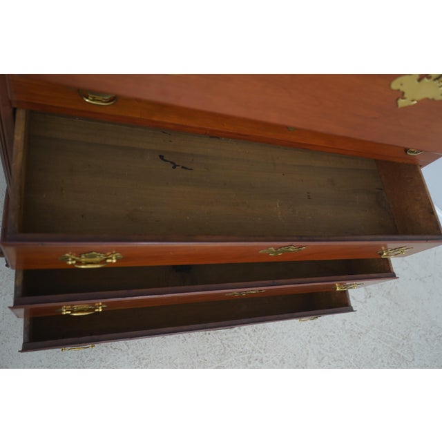 Antique 18th Century Clawfoot Cherry Queen Anne Highboy Chest on Chest For Sale - Image 4 of 18