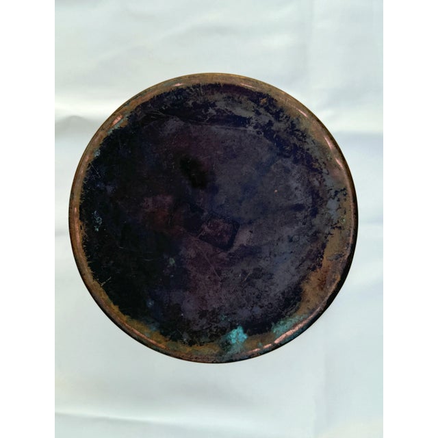 Antique Early 1900s Riveted Copper Carry & Hang Pot With Hanging Loop Handle For Sale - Image 12 of 12