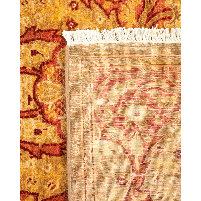 2000 - 2009 Mogul Hand-Knotted Runner Rug - Yellow, 2' 8" x 8' 1" For Sale - Image 5 of 8