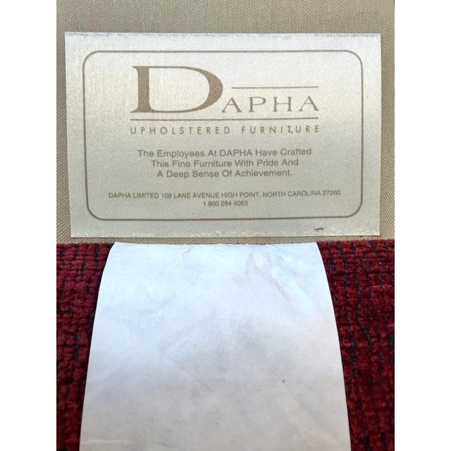 Custom Lounge Chair & Ottoman Set in Burgundy by Dapha For Sale - Image 14 of 18