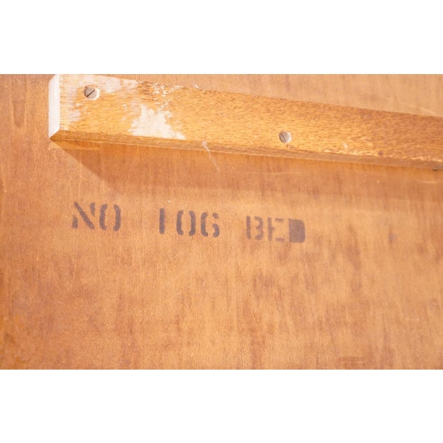 Vintage Antique Solid Walnut French Provincial Full Size Bed 106 For Sale - Image 9 of 9