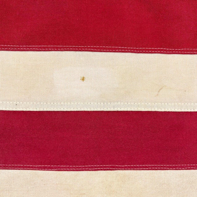 American Vintage Cotton Embroidered Bennington 76 American Flag For Sale - Image 3 of 7