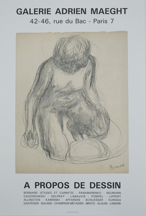 Femme Nue Agenouillée (Nude) Poster after Pierre Bonnard