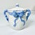 1980s Vintage Chippendale Hollywood Regency French Blue Ribbon & Bow Creamer and Covered Sugar Bowl - 2 Piece Set, After Fitz & Floyd For Sale - Image 10 of 13