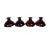 1940s Vintage Anchor Hocking Royal Ruby Red Candlestick Holders, Set of 4 For Sale - Image 5 of 11