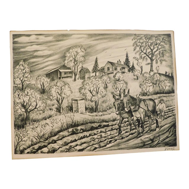 Joseph Vorst 1897-1947 Important Mo Artist, Signed Lithograph For Sale