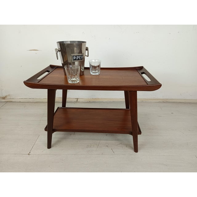 Wood Scandinavian Teak Side Table, 1960s For Sale - Image 7 of 16