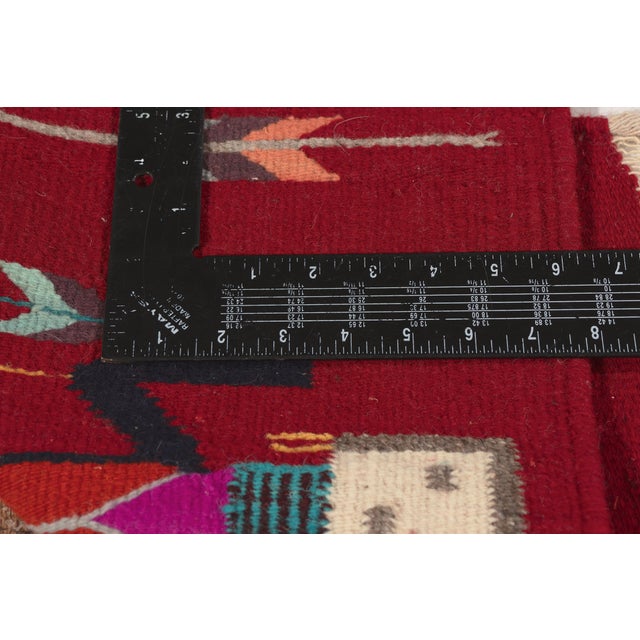 Textile Vintage Yeibichai American Rug, 01'04 X 09'02 For Sale - Image 7 of 10