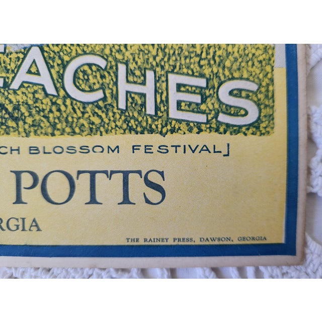 1920s/1930s Coweta Brand Prize Winners - Georgia Peaches - Georgia Peach Blossom Festival For Sale - Image 4 of 5