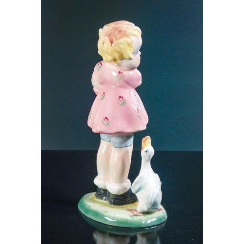 Black Girl with Puppy and Goose Figurine For Sale - Image 8 of 18