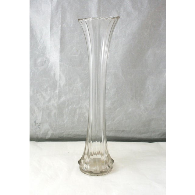 Early 20th Century Fostoria Clear Glass Swung Funeral Vase Number 1002 This clear glass vase was produced from 1905...