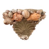 Cast Stone & Shell Wall Bracket For Sale