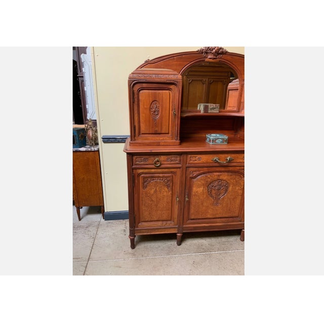 Brown Vintage Art Nouveau Cabinet in Walnut, 1925 For Sale - Image 8 of 13