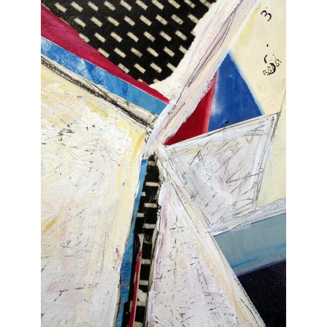 Contemporary 1990 "Inner Voice Nc2211" Abstract Mixed-Media Painting on Paper For Sale - Image 3 of 5