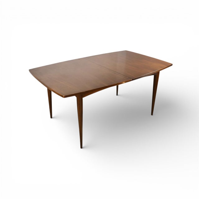 Broyhill Brasilia Attributed Vintage Mid Century Modern Dining Table With 2 Leafs C. 1960s For Sale - Image 9 of 11