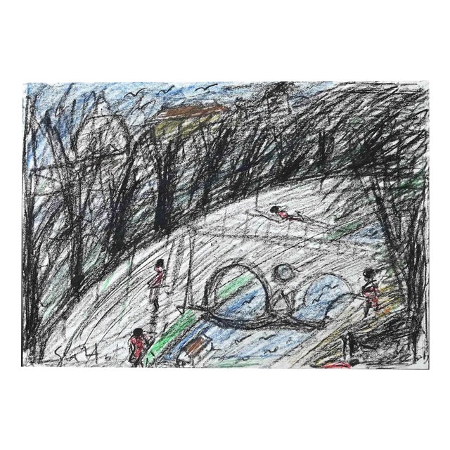 Nazareno Gattamelata, Rivers of the Tiber, Original Etching, 1970s For Sale