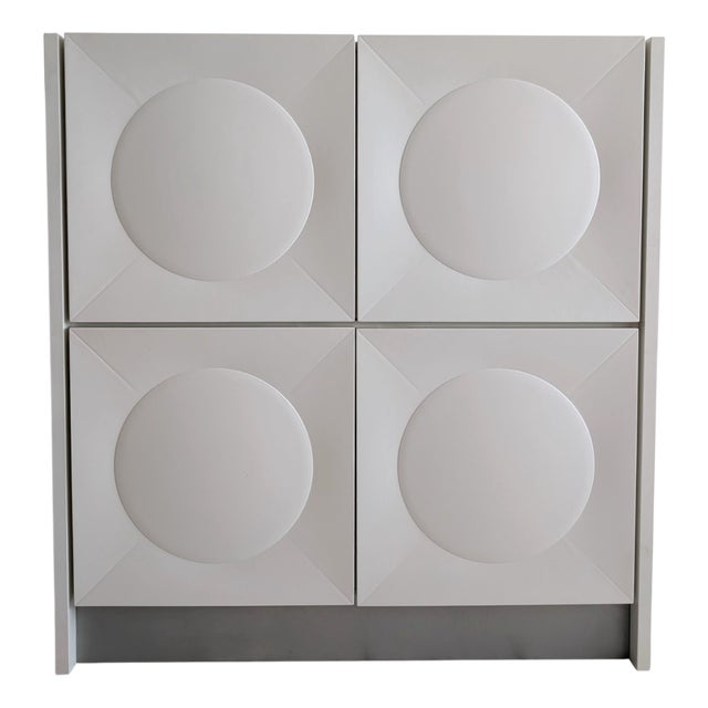 Large Mid-Century Italian Brutalist Space Age Bar or Storage Cabinet, 1970s For Sale