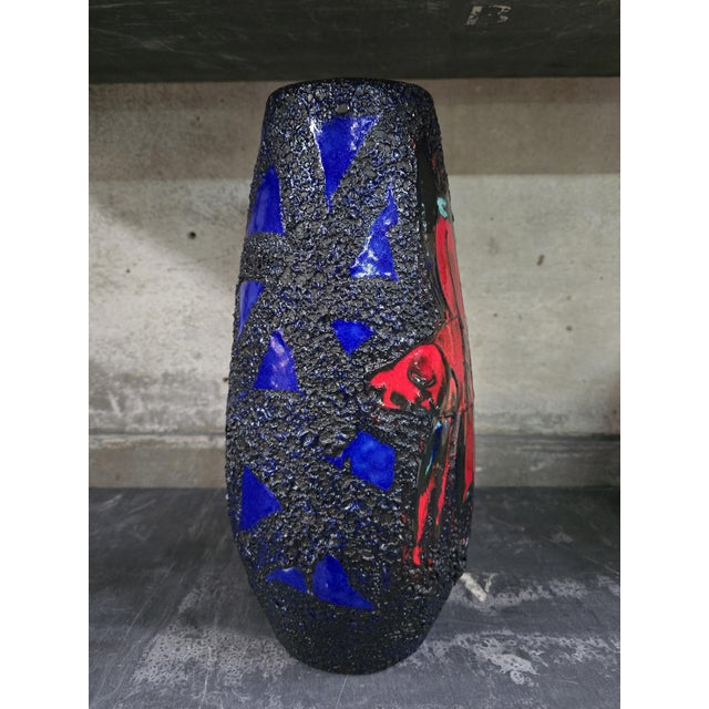 1970s Large Fat Lava Fish Vase from Scheurich Keramik, West Germany, 1970s For Sale - Image 5 of 14