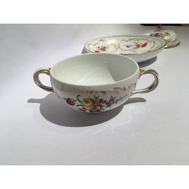 Mid-19th Century Golden Porcelain Covered Cup from Meissen, Set of 3 For Sale - Image 15 of 18