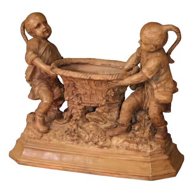 Large Terracotta Sculpture from Goldscheider Wien, 1940s For Sale