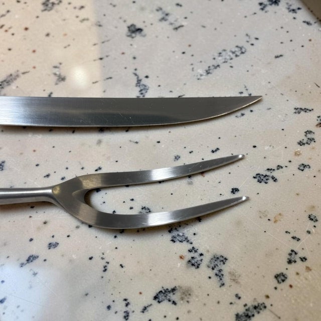 Chrome 1960s Irving Harper for WMF Fraser's Carving Set - 2 PCS For Sale - Image 8 of 8