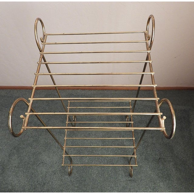 Vintage 1960s Hollywood Regency Brass Plant Stand For Sale In Monterey, CA - Image 6 of 6