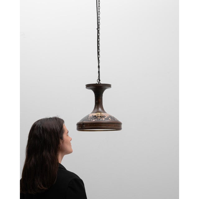 1920s French Copper Industrial Pendant Lamp For Sale - Image 18 of 18