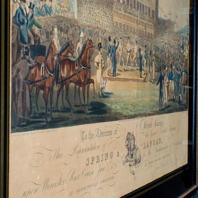 Glass 19th Century English Boxing Scene Aquatint Etching Print by Clements & Pitman For Sale - Image 7 of 10