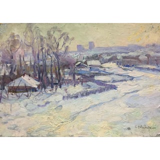 1960s Oil Painting on Shuliavka Minsky Grigory Semenovich For Sale