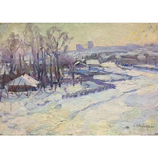 1960s Oil Painting on Shuliavka Minsky Grigory Semenovich For Sale