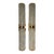 Pair of Modern Murano Glass and Brass Barrel Sconces For Sale