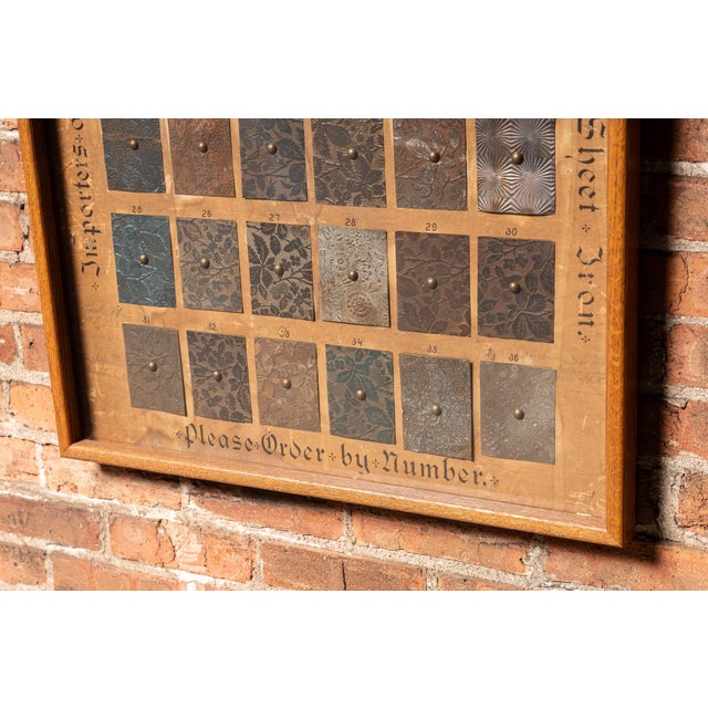 19th Century Embossed Sheet Metal Sample Advertising Display by Duquesne For Sale - Image 9 of 10